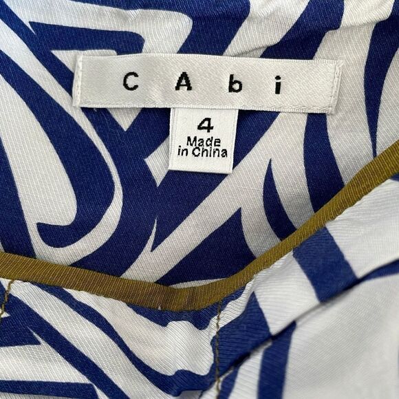 CAbi Blu & White Lombard Skirt, Style 470. - 4 - Picture 3 of 5